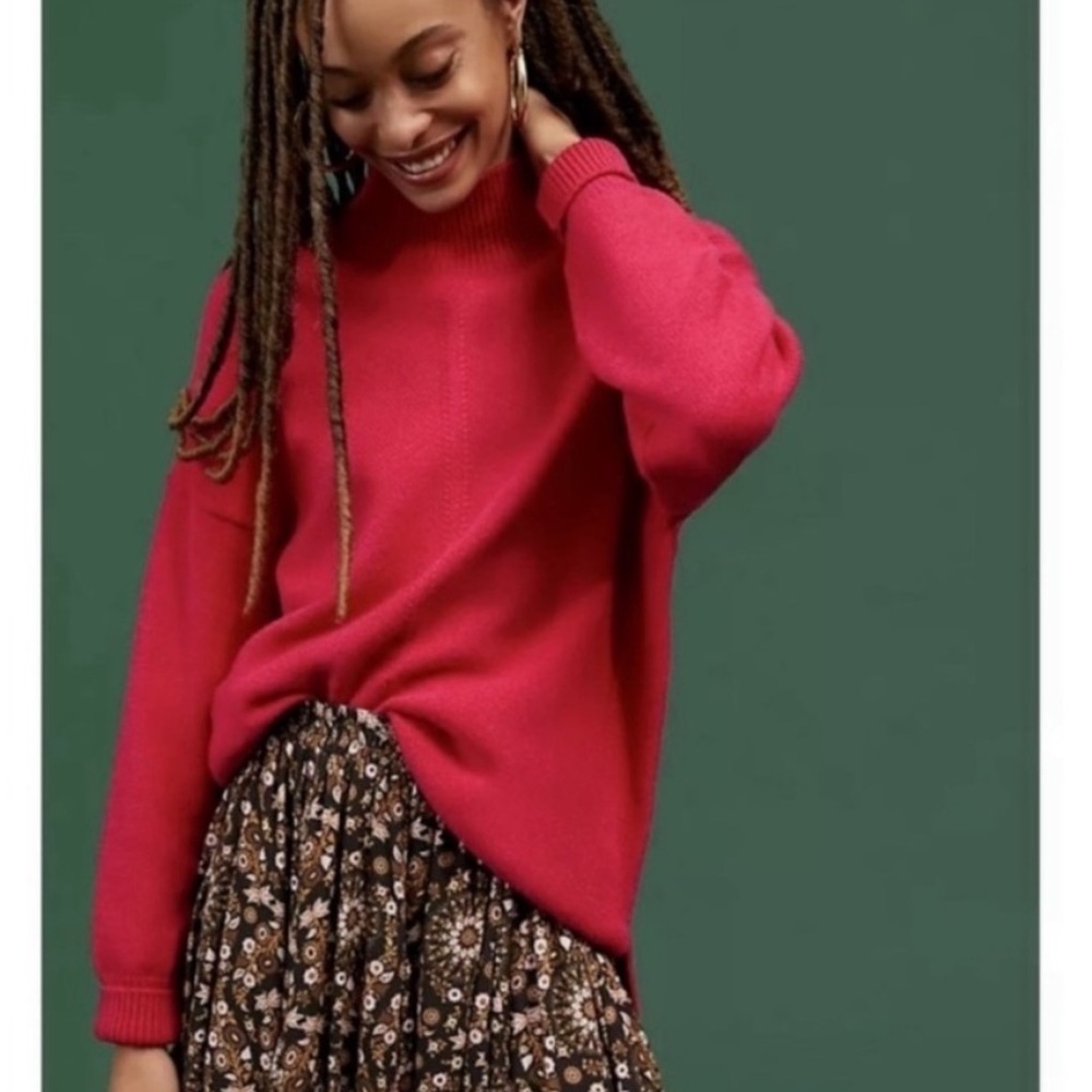 Anthropologie Maeve Crystal Pullover Tunic Sweater - Small